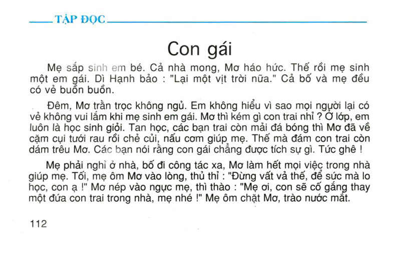 Một bài tập đọc lớp 5 được nhiều phụ huynh khen nức nở vì &quot;xóa&quot; định kiến &quot;trọng nam khinh nữ&quot; - Ảnh 2.