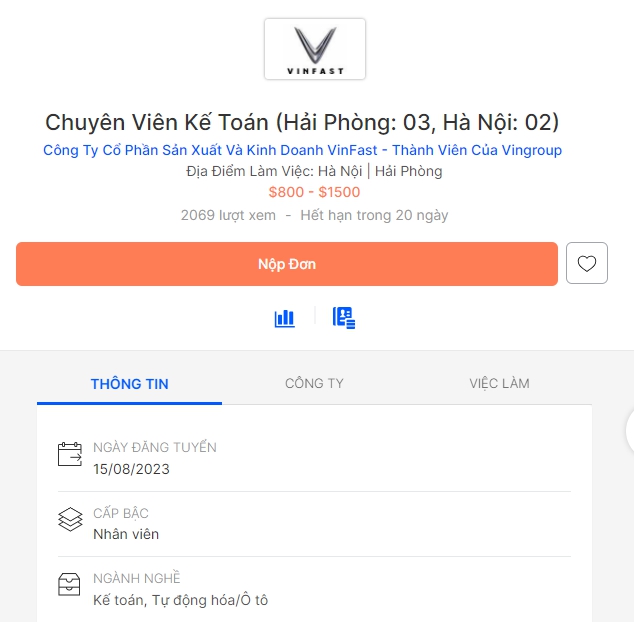 Bị cho là dễ thất nghiệp, ngành này vẫn được VinFast sẵn sàng chiêu mộ nhân sự với mức lương lên đến 36 triệu đồng/tháng - Ảnh 3.