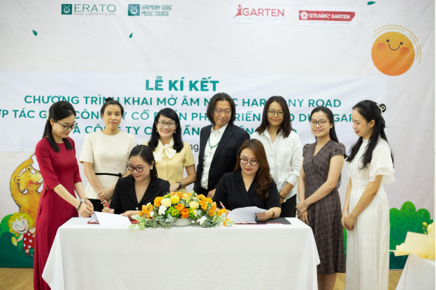 Lễ ký kết chương trình khai mở âm nhạc Harmony Road hợp tác giữa Erato và Công ty Phát triển Giáo dục iGARTEN - Ảnh 2.