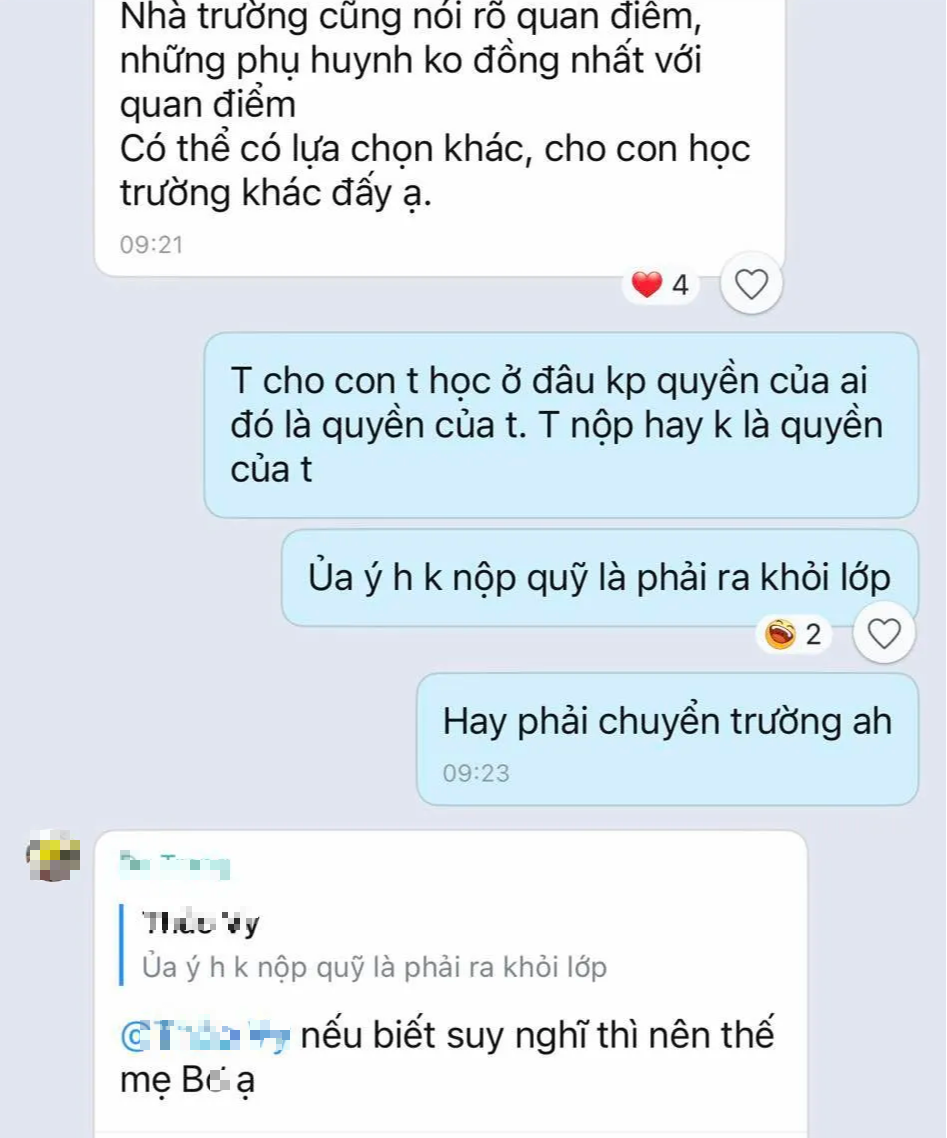 Mẹ phản đối đóng 400 ngàn đồng tiền quỹ phát sinh, con bị &quot;dọa&quot; cho ra rìa hoặc phải chuyển trường, chuyển lớp - Ảnh 2.